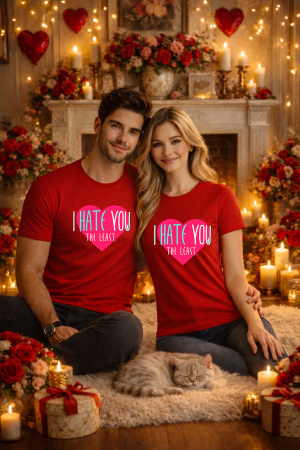 Tricouri unisex - Tricou unisex 100% Bumbac personalizat Colectia Valentine’s Day, Dragobete, cadou cupluri
