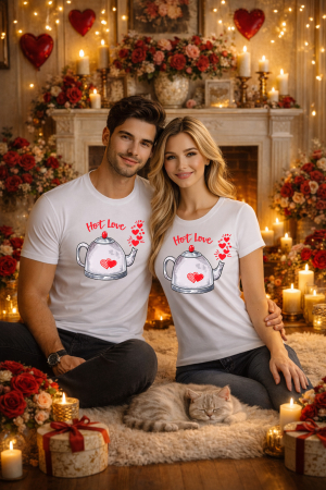 Tricouri unisex - Tricou unisex 100% Bumbac personalizat Colectia Valentine’s Day, Dragobete, cadou cupluri