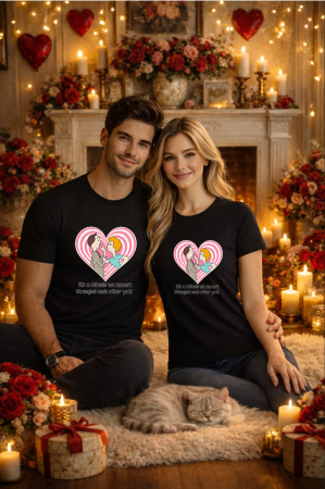 Tricouri unisex - Tricou unisex 100% Bumbac personalizat Colectia Valentine’s Day, Dragobete, cadou cupluri