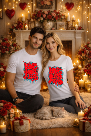Valentine's Day - Tricou unisex 100% Bumbac personalizat Colectia Valentine’s Day, Dragobete, cadou cupluri