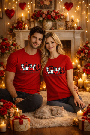 Valentine's Day - Tricou unisex 100% Bumbac personalizat Colectia Valentine’s Day, Dragobete, cadou cupluri