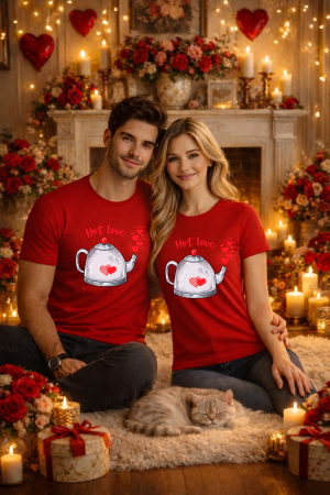 Tricouri unisex - Tricou unisex 100% Bumbac personalizat Colectia Valentine’s Day, Dragobete, cadou cupluri