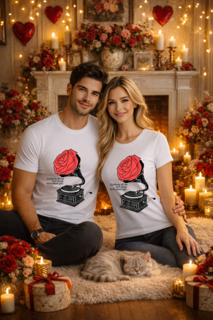 Tricouri unisex - Tricou unisex 100% Bumbac personalizat Colectia Valentine’s Day, Dragobete, cadou cupluri