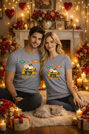 Tricouri unisex - Tricou unisex 100% Bumbac personalizat Colectia Valentine’s Day, Dragobete, cadou cupluri