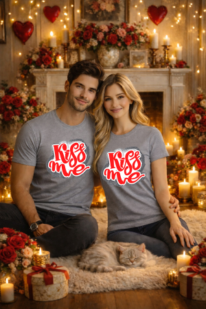 Valentine's Day - Tricou unisex 100% Bumbac personalizat Colectia Valentine’s Day, Dragobete, cadou cupluri