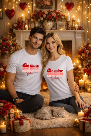 Valentine's Day - Tricou unisex 100% Bumbac personalizat Colectia Valentine’s Day, Dragobete, cadou cupluri