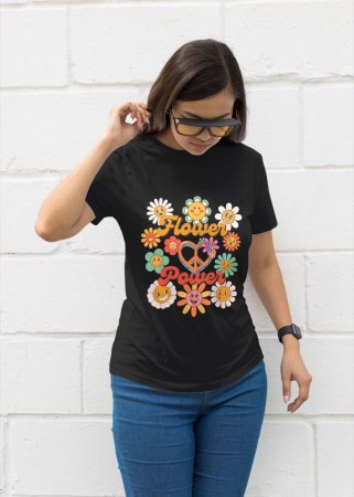 Colectia Flower Power - Tricou personalizat premium 100% bumbac