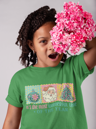 Tricouri copii - Tricou 100% bumbac unisex pentru copii Colectia Craciun – Modele pentru Baieti si Fete cu Grinch, Christmas si Personaje de Sarbatori