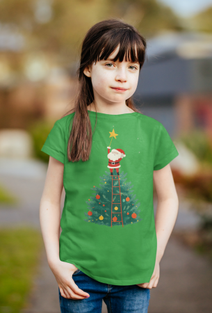 Colectia de Craciun - Tricou 100% bumbac unisex pentru copii Colectia Craciun – Modele pentru Baieti si Fete cu Grinch, Christmas si Personaje de Sarbatori