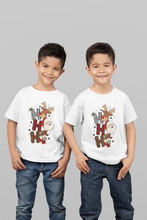 Colectia de Craciun - Tricou 100% bumbac unisex pentru copii Colectia Craciun – Modele pentru Baieti si Fete cu Grinch, Christmas si Personaje de Sarbatori