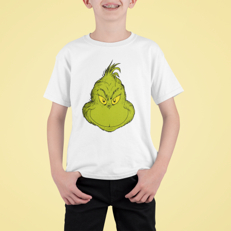Colectia de Craciun - Tricou 100% bumbac unisex pentru copii Colectia Craciun – Modele pentru Baieti si Fete cu Grinch, Christmas si Personaje de Sarbatori