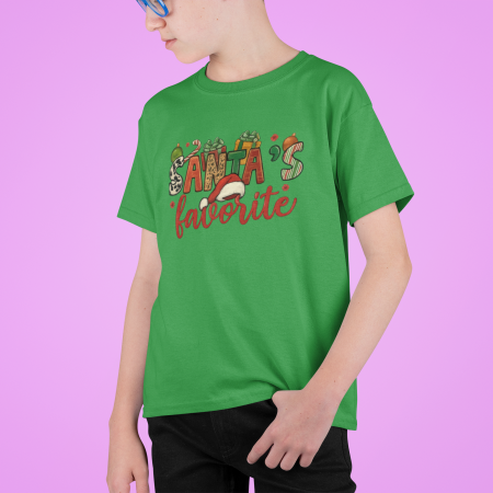 Colectia de Craciun - Tricou 100% bumbac unisex pentru copii Colectia Craciun – Modele pentru Baieti si Fete cu Grinch, Christmas si Personaje de Sarbatori