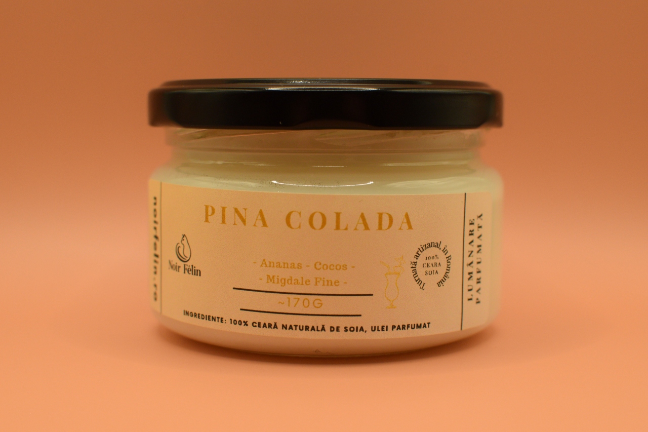 Lumanare parfumata soia Pina Colada - Ananas, Cocos, Migdale Fine, ceara naturala, handmade [2]