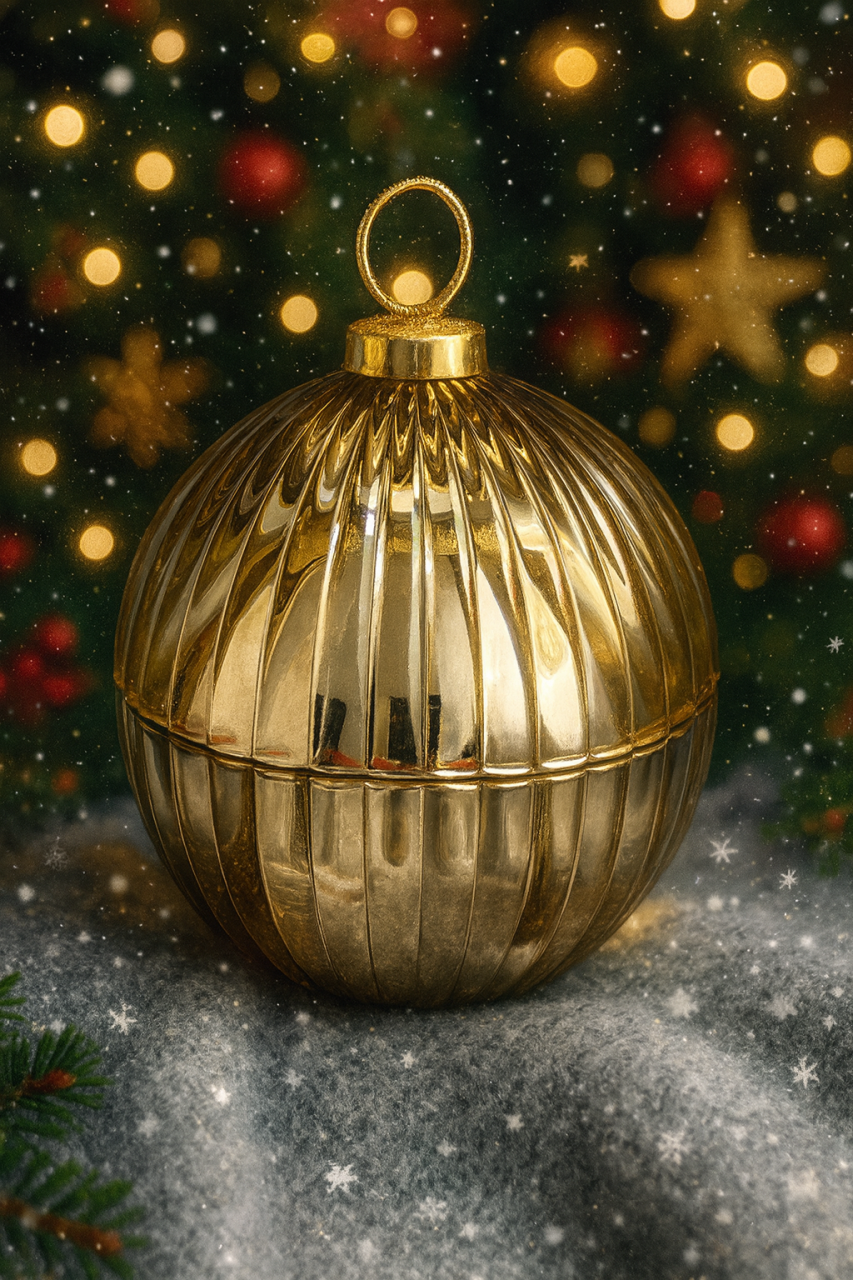 Set lumanari parfumate soia handmade de Craciun in glob de sticla cu arome de Mar si Scortisoara, Brad de Craciun sau Lemn in Soba (Iarna pe Ulita), Cadou de Craciun - Noir Felin [6]