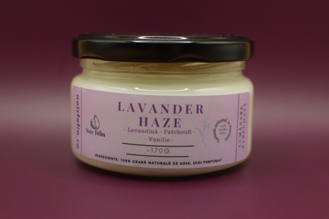 Lumanare parfumata soia Lavander Haze - Lavandina, Patchouli, Vanilie, ceara naturala, handmade [1]