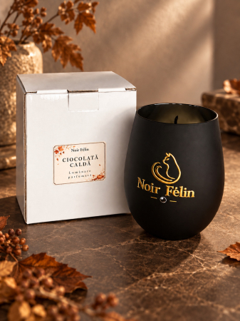 Lumânări Parfumate - Lumânare Parfumată Ciocolată Caldă – Ciocolată, Praline, Lapte și Vanilie – Ceară de Soia