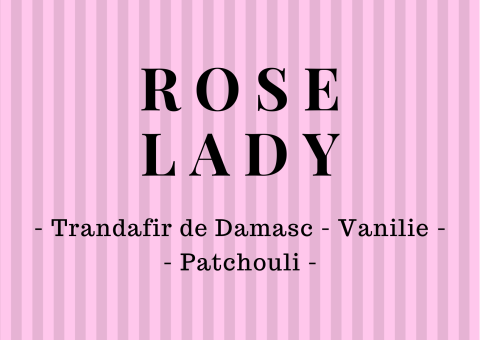 Colecția Clasică - Lumanare parfumata soia Rose Lady - Trandafir de Damasc, Vanilie, Patchouli, ceara naturala, handmade
