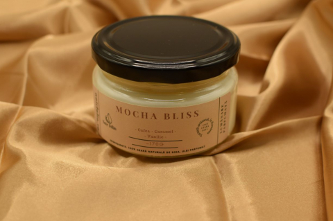 Lumanare parfumata soia Mocha Bliss - Cafea, Caramel, Vanilie, ceara naturala, handmade [1]