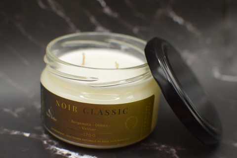 Lumanare parfumata soia Noir Classic - Bergamota, Oliban, Vetiver, ceara naturala, handmade [2]