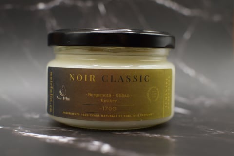 Lumânări Colecția Clasică - Lumanare parfumata soia Noir Classic - Bergamota, Oliban, Vetiver, ceara naturala, handmade