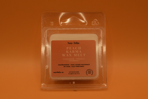 Wax Melt - Wax Melt soia Peach Karma - Cardamom, Piersica, Turmeric, ceara naturala, handmade