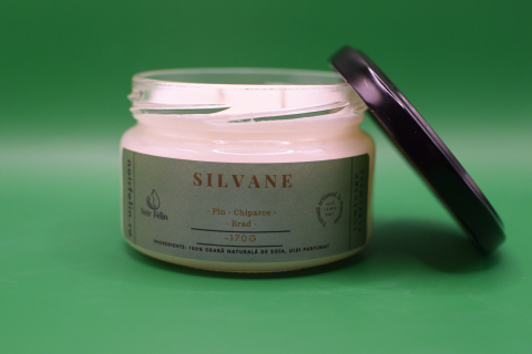 Lumânări Colecția Clasică - Lumanare parfumata soia Silvane - Pin, Chiparos, Brad, ceara naturala, handmade