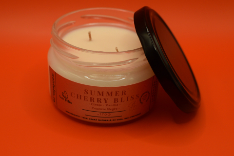 Lumanare parfumata soia Summer Cherry Bliss - Cirese, Vanilie, Coacaze Negre, ceara naturala, handmade [3]
