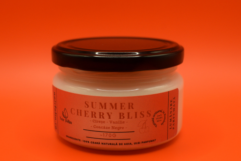 Lumanare parfumata soia Summer Cherry Bliss - Cirese, Vanilie, Coacaze Negre, ceara naturala, handmade [1]