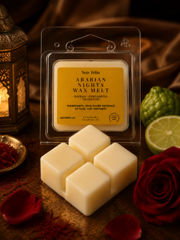 Toate Produsele - Wax Melt soia Arabian Nights - Sofran, Bergamota, Trandafir, ceara naturala, handmade