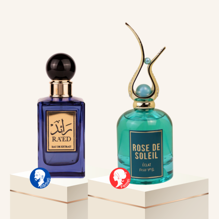 Seturi Parfumuri - Pachet 2 parfumuri arabesti Raed Rose de Soleil Eclat pentru cupluri