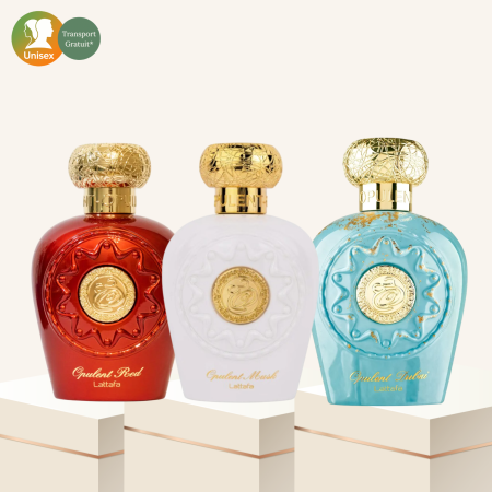 Seturi Parfumuri - Pachet 3 parfumuri arabesti Lattafa Opulent Dubai Musk Red