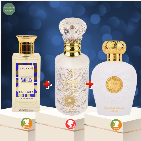 Seturi Parfumuri - Pachet 3x Parfumuri: Narcis + Umm Zahra + Opulent Musk