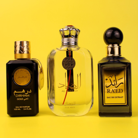 Seturi Parfumuri - Pachet 3 parfumuri arabesti barbati Dirham Gold Al Sayaad Raed