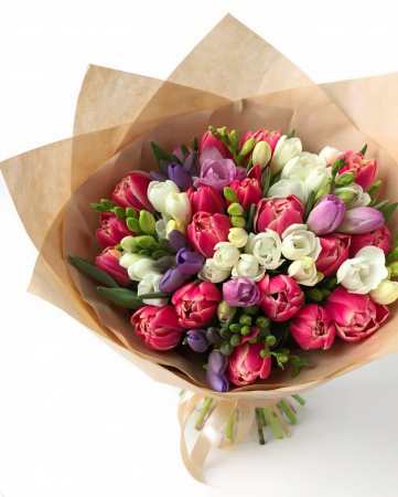 Spring - Buchet lalele frezii colorat