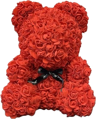 Cadouri - Ursuleț flori spumă 25 cm