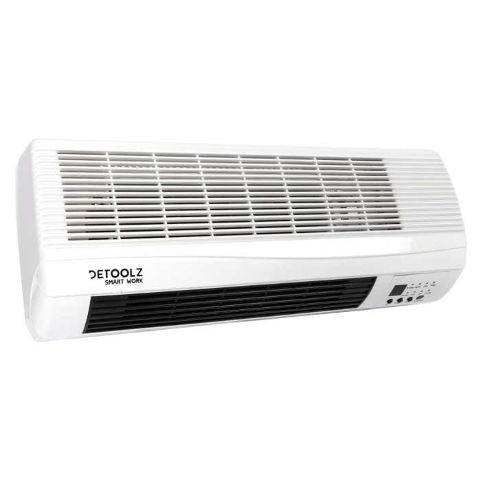 Aeroterma de perete cu afisaj LED si termostat Detoolz, 2KW, 2 trepte de putere [3]
