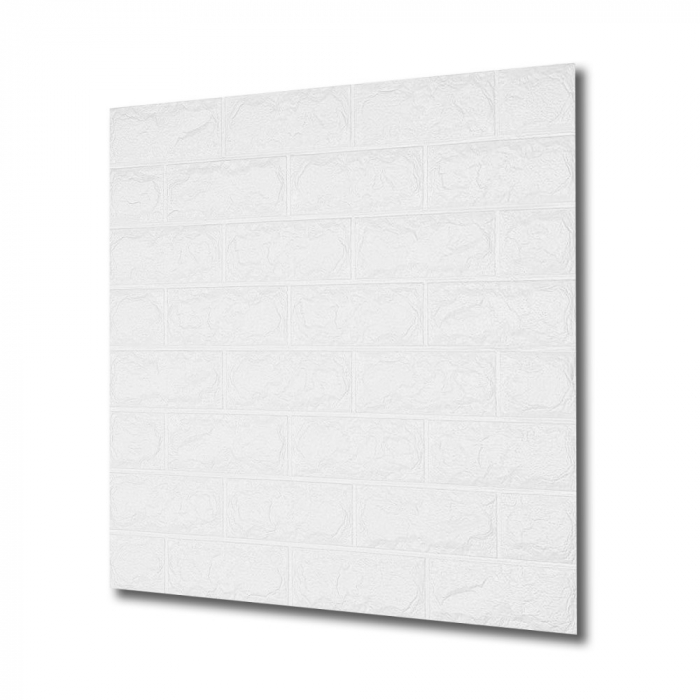 Set 10 x Tapet 3D autoadeziv, Naimeed D3401 Alb, model Caramida, 70 x 77 cm [2]