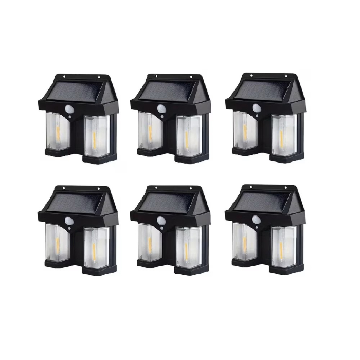 Set 6 x Lampi solare duble pentru perete, 2W, 1200LM, protectie intemperii IP65 [3]