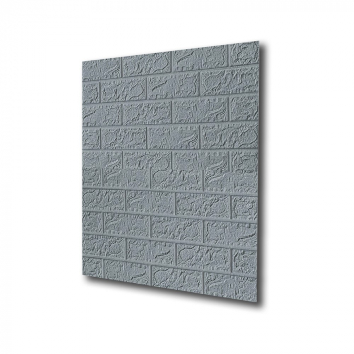Tapet 3D autoadeziv, D3314 Gri, model Caramida, 70 x 77 cm [3]