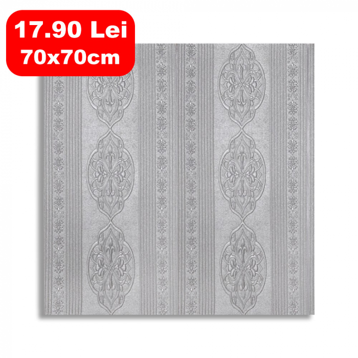 Tapet 3D Autoadeziv, design modern, rezistent la umezeala, usor de curatat, 70x70cm,D4731, Argintiu [1]