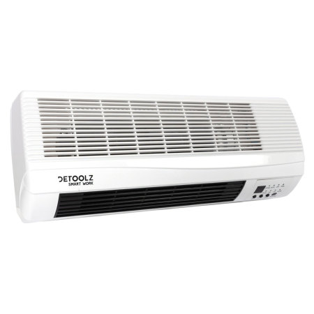Aeroterma de perete cu afisaj LED si termostat Detoolz, 2KW, 2 trepte de putere [2]