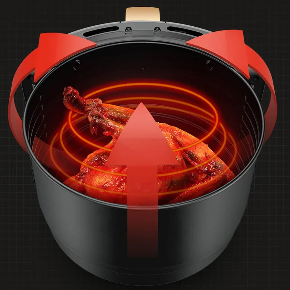 Friteuza cu aer cald, S-18 Air Fryer, 2400W, afisaj digital, LCD Touch control [3]