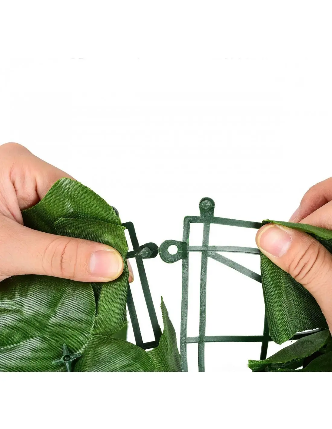 Gard artificial verde cu frunze, 300x100cm [4]