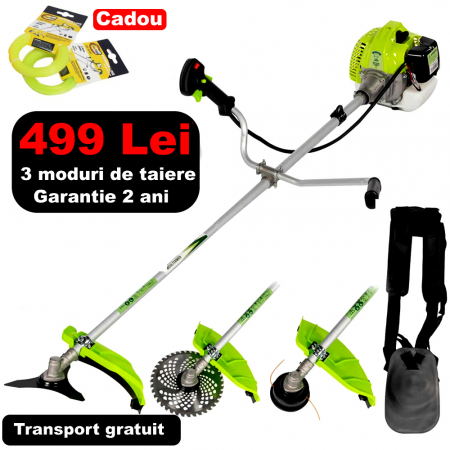 Motocoase - Motocoasa Micul Fermier, 3.4CP cu 3 moduri taiere