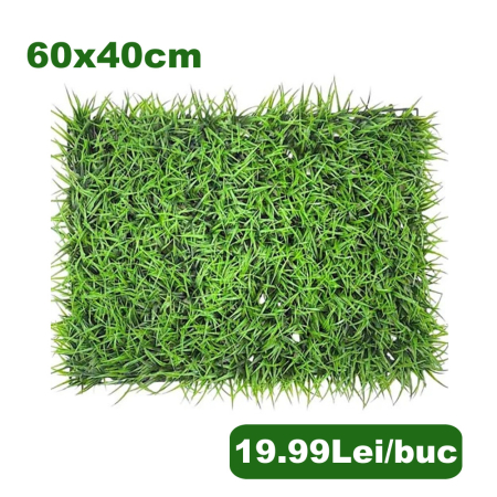 Decoratiuni - Panou artificial imitatie iarba deasa 40x60cm
