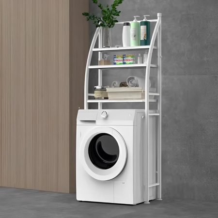 Teleshop - Raft depozitare peste masina de spalat, 3 polite, etajera baie 166x 68cm