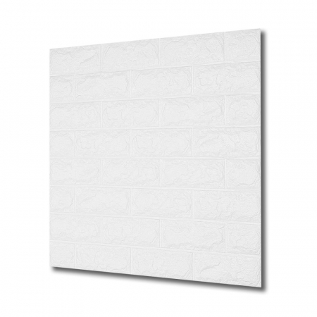 Set 10 x Tapet 3D autoadeziv, Naimeed D3401 Alb, model Caramida, 70 x 77 cm [1]