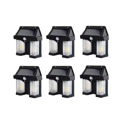 Set 6 x Lampi solare duble pentru perete, 2W, 1200LM, protectie intemperii IP65 [2]