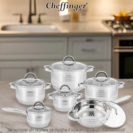Set Cheffinger 4 oale, 1 cratita + 1 tigaie SS1230 [1]