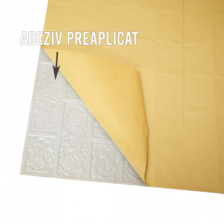 Tapet 3D Autoadeziv, design modern, rezistent la umezeala, usor de curatat, 70x70cm,D4731, Argintiu [3]